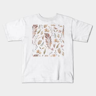 Summer Leaves Pattern Kids T-Shirt